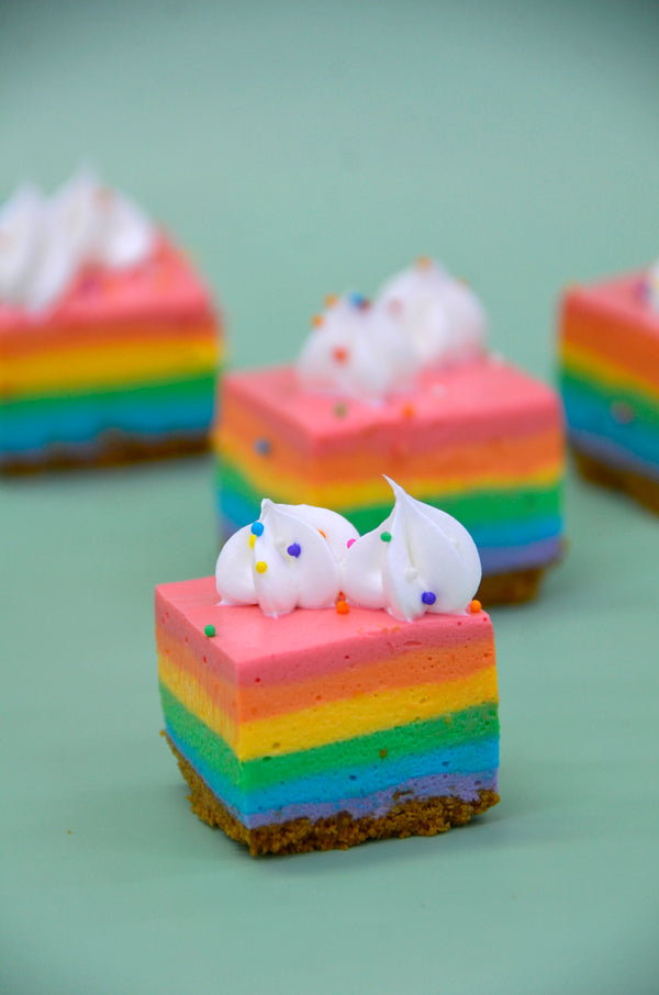 Rainbow Cheesecake Bars
