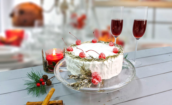 Rustic White Christmas Cake