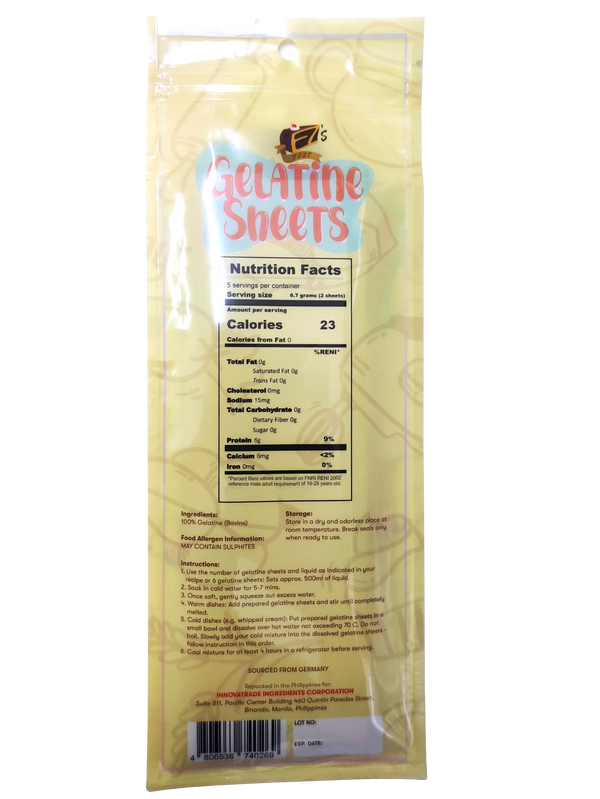 EZ's Best Gelatine Sheet 33.3g