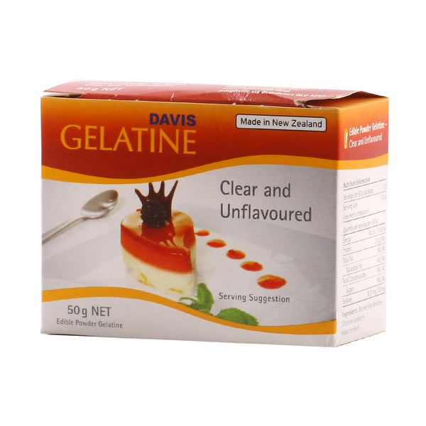 Davis Gelatine Powder: Pure & Unflavored - 50g