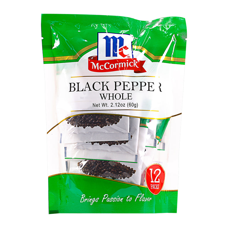 McCormick Black Pepper Whole - 5g (12 Packets)